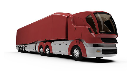 Image showing Future concept of cargo truck isolated view