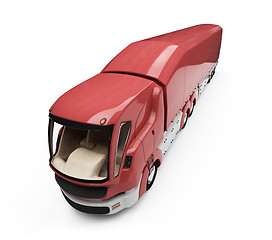 Image showing Future concept of cargo truck isolated view
