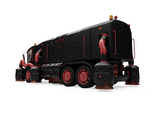 Image showing Future concept of washing truck isolated view