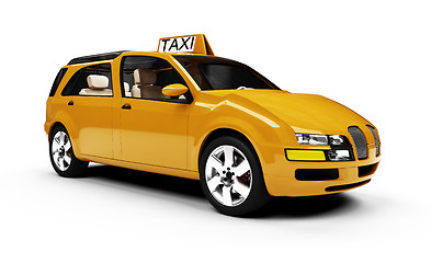 Image showing Future concept of taxi car isolated view