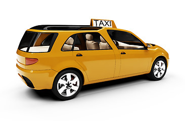 Image showing Future concept of taxi car isolated view