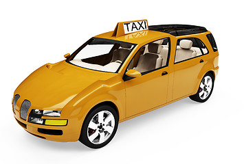 Image showing Future concept of taxi car isolated view