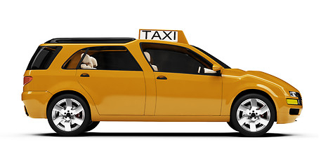 Image showing Future concept of taxi car isolated view