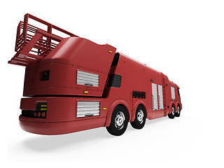 Image showing Future concept of firetruck isolated view