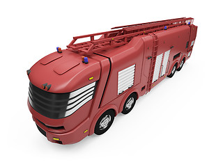 Image showing Future concept of firetruck isolated view