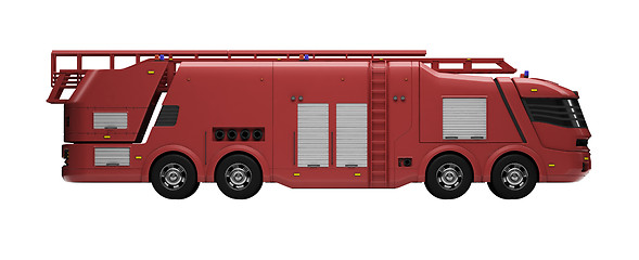 Image showing Future concept of firetruck isolated view