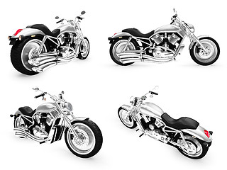 Image showing Collection of bikes isolated views