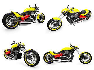 Image showing Collection of bikes isolated views