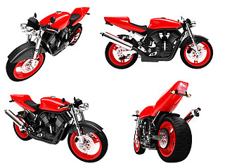 Image showing Collection of bikes isolated views