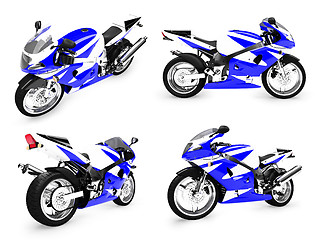 Image showing Collection of bikes isolated views