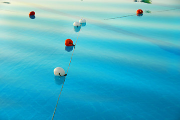 Image showing Blue pool water surface
