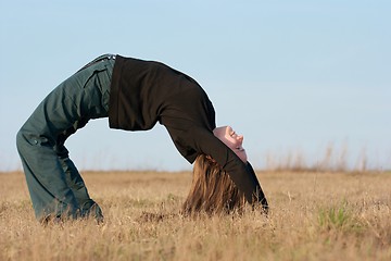 Image showing Girl bending