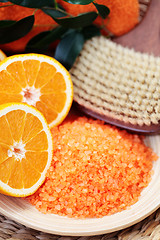 Image showing orange bath salt