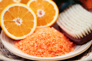 Image showing orange bath salt