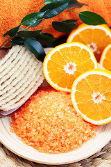 Image showing orange bath salt