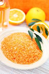 Image showing orange bath salt