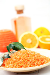 Image showing orange bath salt