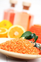 Image showing orange bath salt