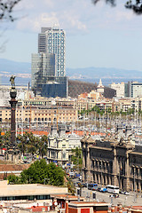 Image showing panoramic view of Barcelona