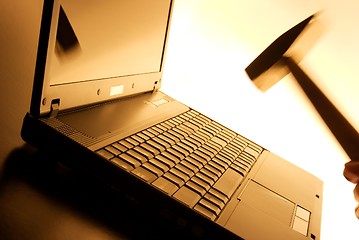 Image showing Laptop smash