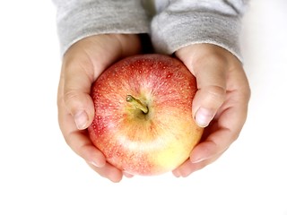 Image showing Holding an Apple