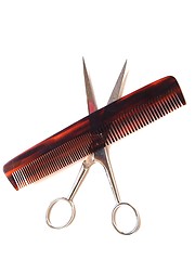 Image showing Comb and Scissors