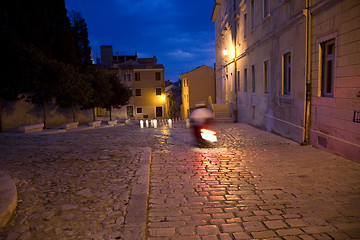 Image showing Evening in urban Rovinj