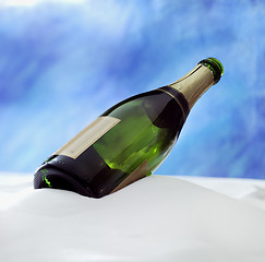 Image showing champagne in snow