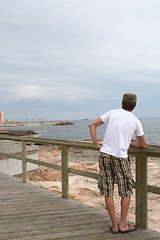 Image showing Young man by the sea in Torrevieja