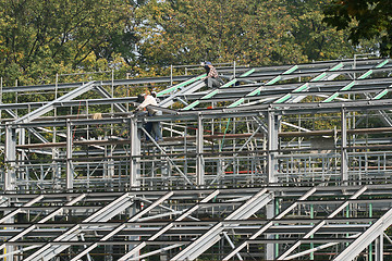 Image showing Greenhouse construction
