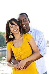 Image showing Happy couple at seaside