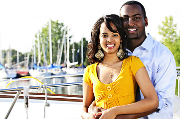 Image showing Happy couple at seaside