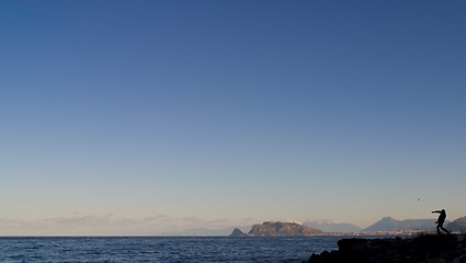 Image showing Man on the edge of the world