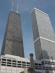 Image showing John Hancock & Water Tower Place In Chicago