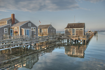 Image showing Houses on Water, Nantucket, U.S.A., August 2008