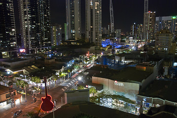 Image showing Surfers Paradise by Night, Australia, August 2009
