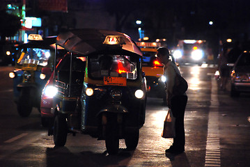 Image showing Waiting for a Tuc-Tuc, Bangkok, Thailand, August 2007