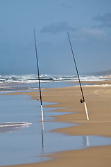 Image showing Fishing Rods, Fraser Island, Australia, August 2007