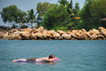 Image showing Air Bed, Sentosa Beach, Singapore, August 2007