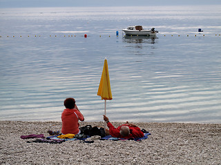 Image showing Evening by the sea