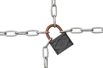 Image showing Padlock and Chain