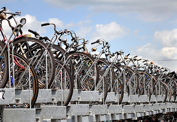 Image showing Bicycle parking in Amsterdam