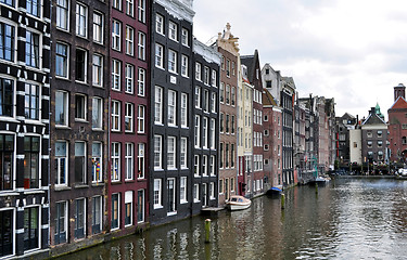 Image showing Amsterdam buildings and canal