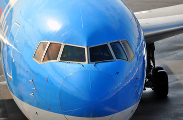 Image showing Passenger airplane nose