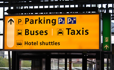 Image showing Airport terminal sign