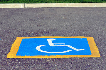 Image showing Handicapped reserved parking