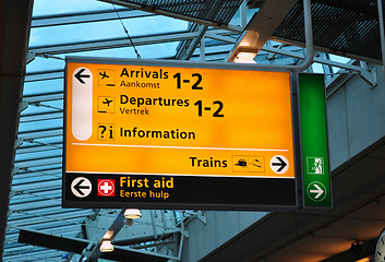 Image showing Airport terminal sign
