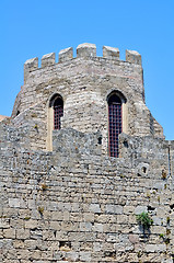 Image showing Medieval fortress of Rhodes, Greece.