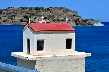 Image showing Miniature church by the sea