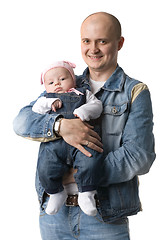Image showing Father with baby